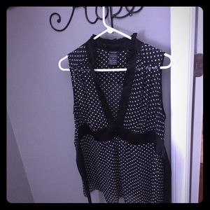 Maurice’s Sheer Dress Tank - Black and White